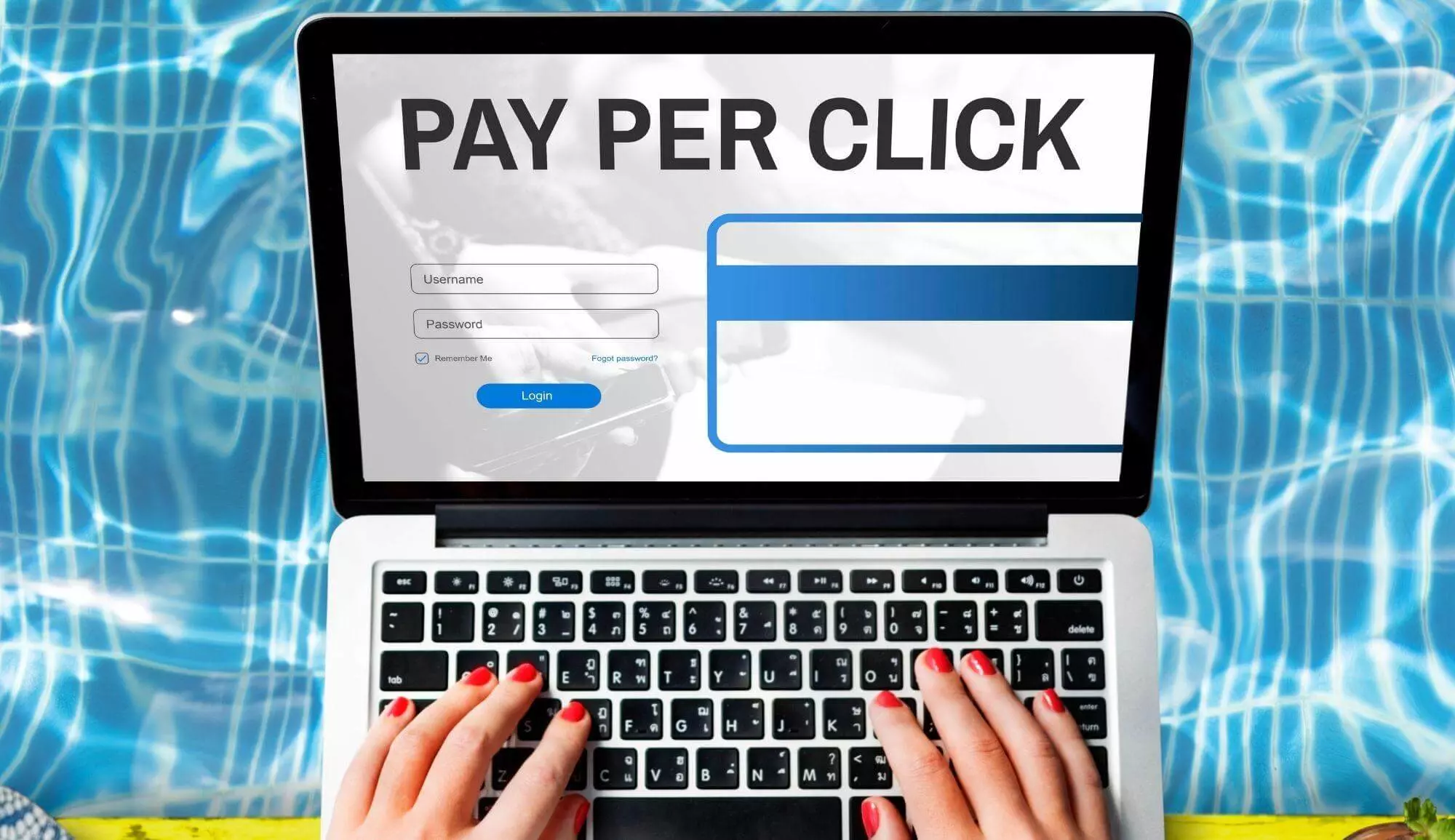 Pay Per Click Written on Laptop Screen, Pay Per Click Banner